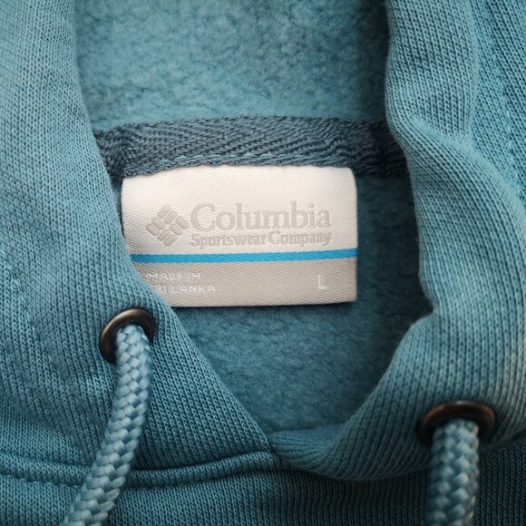 Columbia Ladies Size Large Teal Straight Fit Fleece Lined Hoodie - Picture 3 of 13